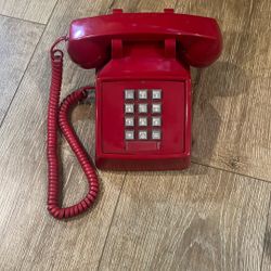 Cortelco Traditional Red Desk Phone