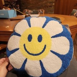 Makers Collective Flower Smiley Pillow