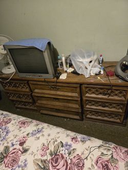 Solid Wood Dresser And Nightstand