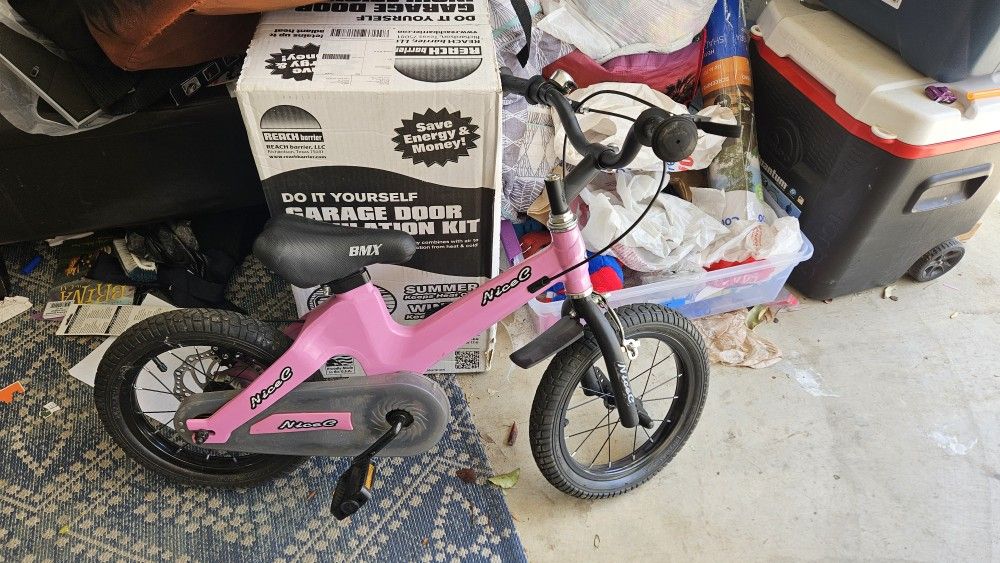Kids Pink 14" Bike With Handbar Brakes