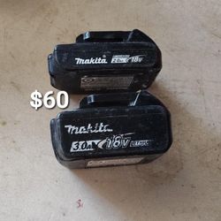 MAKITA BATTERIES $60