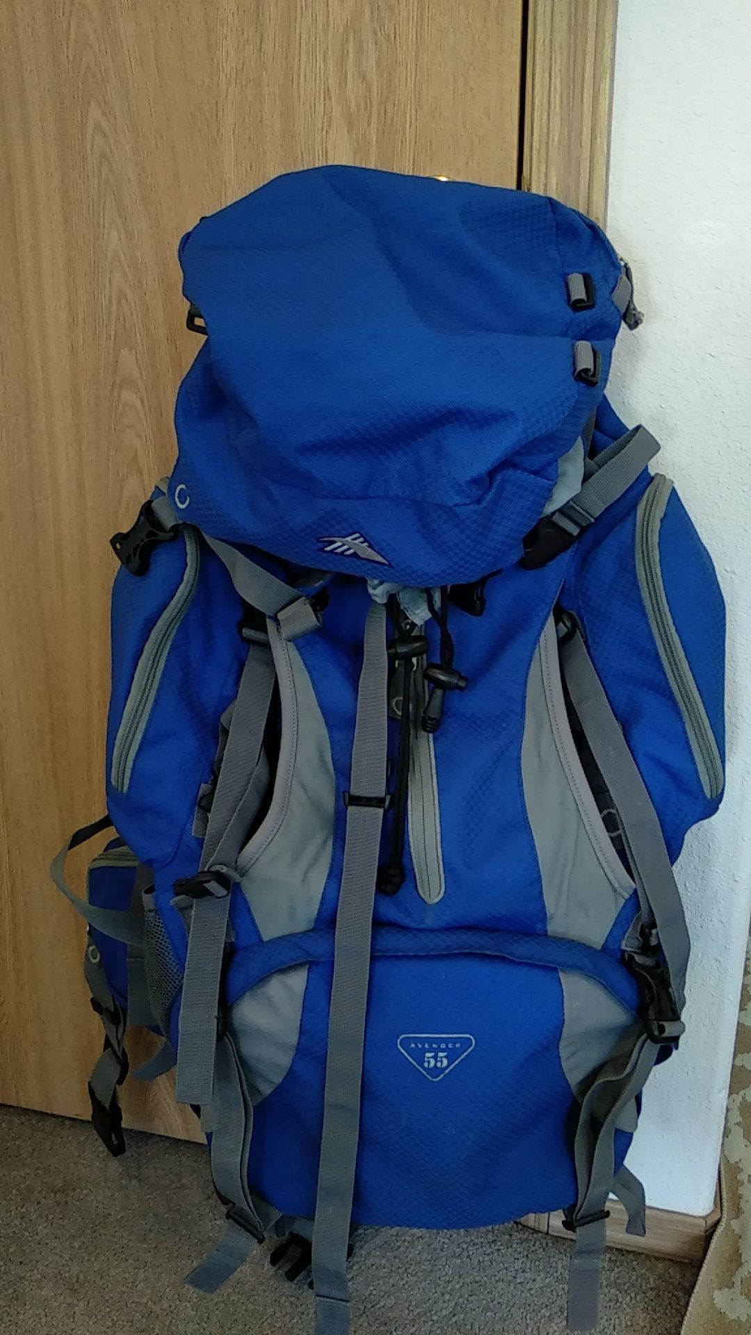 High Sierra 55 gallon hiking/traveling backpack.