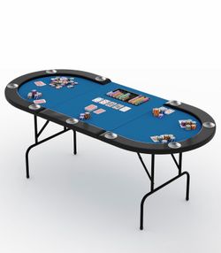 IDEALHOUSE Oval Poker Table w/ Collapse Legs