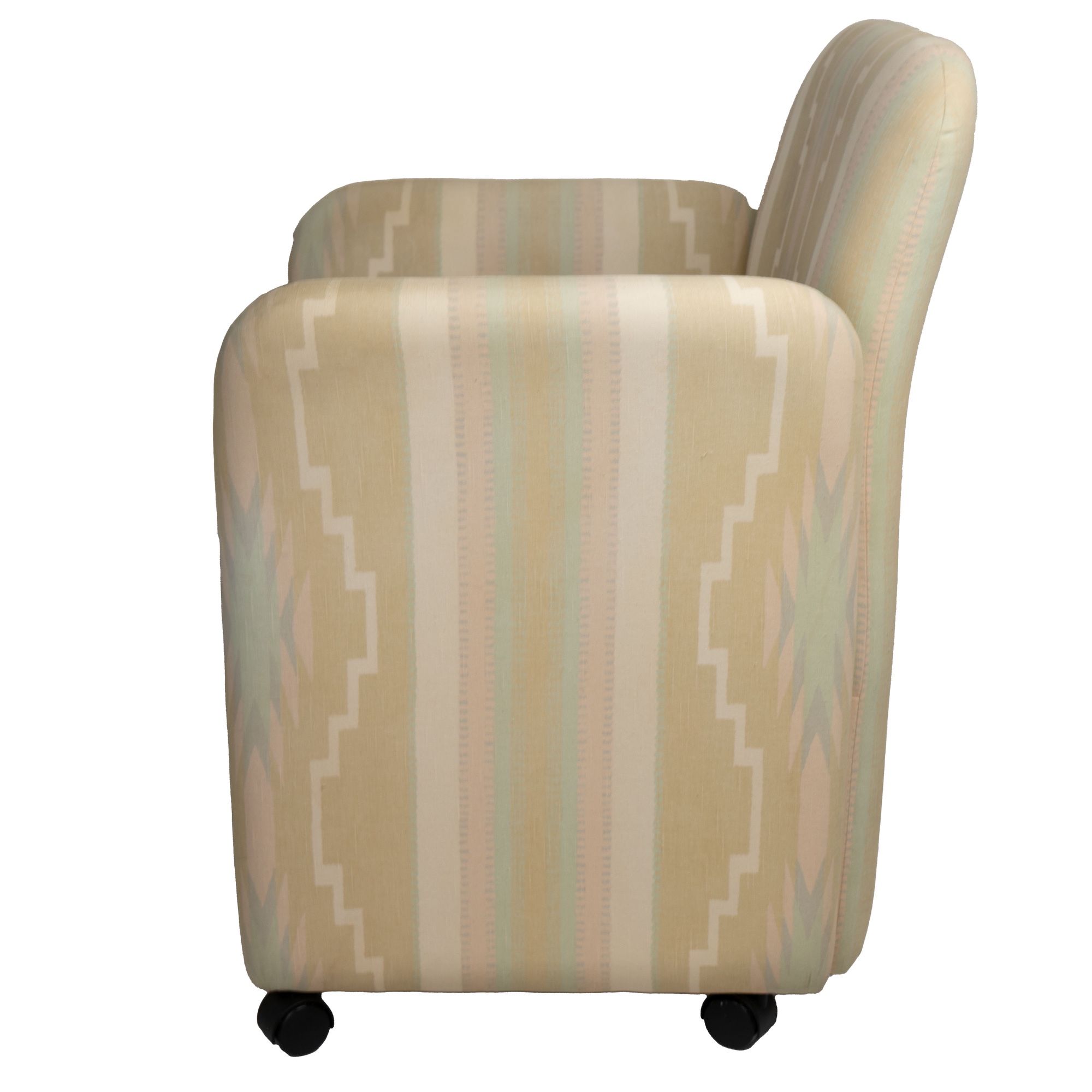 Vintage Postmodern Upholstered Chiclet Chair