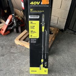 RYOBI 40V HP Brushless 10 in. Cordless Battery Pole Saw with 2.0 Ah Battery and Charger