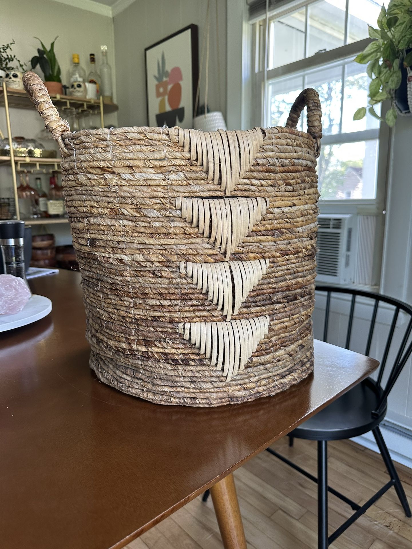 Handwoven Decorative Storage Basket – Boho Style
