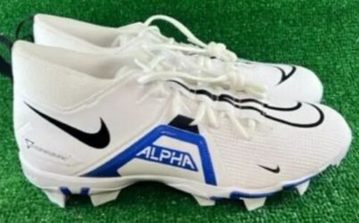 Brand New Nike Alpha Menace 3 Shark
White Blue Football Cleats Sizes 3, 3.5