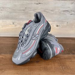 Men's New Balance M1000 Shoes - Grey Bright Red - Size 7.5