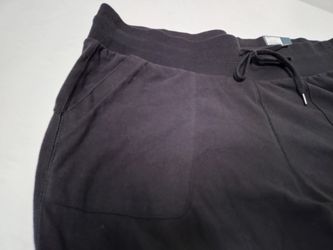 Drawstring Jersey Straight Pants Womens Size PXL Petite XL Black