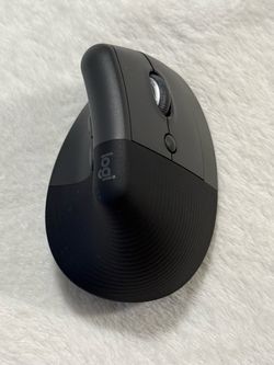 Logitech Lift Vertical Ergonomic Wireless Mouse - Graphite, Connect via Bluetooth or included Logi Bolt USB-A receiver | Windows and MAC compatible