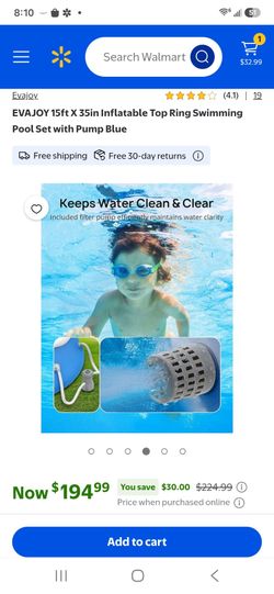 Eva joy pool pump,  filter and ladder