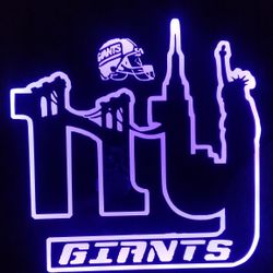 Ny Giants Etched Lighted Mirror