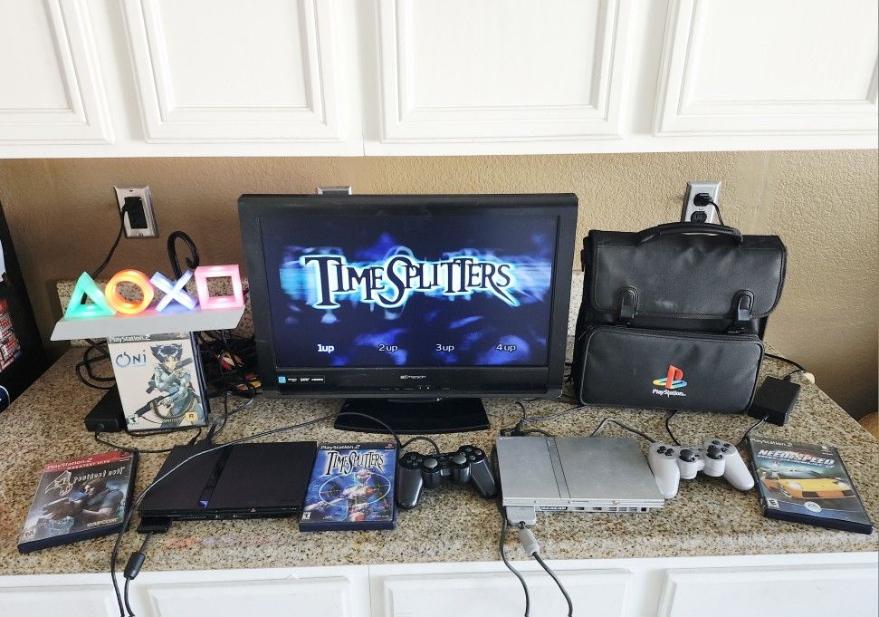 Selling 2 Complete Sony Ps2 Slim sets here (read description please)