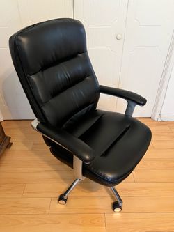 Beautyrest Platinum Sofil Bonded Leather Executive Chair, Black