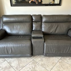 Living Spaces Power Recline Loveseat