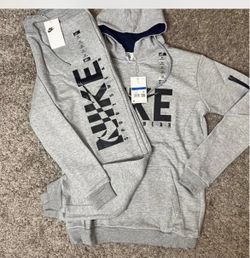 Gray hoodie and joggers tracksuit
