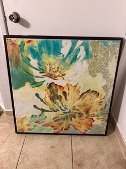 Floral Canvas Wall Art $20