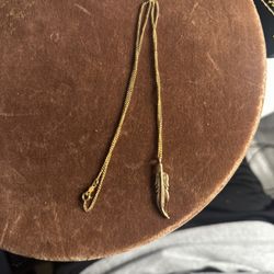 14k Gold Feather Chain 