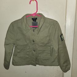 Bebe Girls Olive Green Utility Jacket