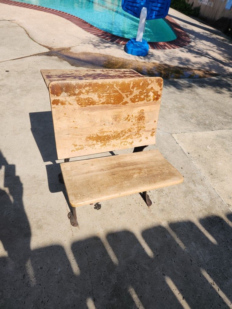 19th Century, Antique School Desk.