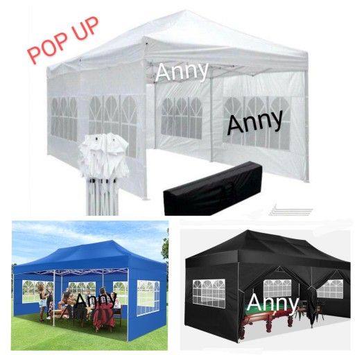 10x20 Pop up Canopy Tent Easy Up Outdoor Canopy Wedding Party Tents with Sides for Parties