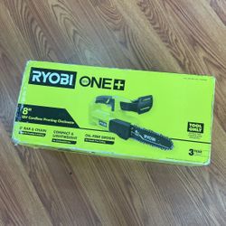 Ryobi One+ 8 in. 18-Volt Lithium-Ion Battery Pruning Chainsaw (Tool-Only)