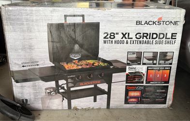 New in box 28” XL Blackstone with cover