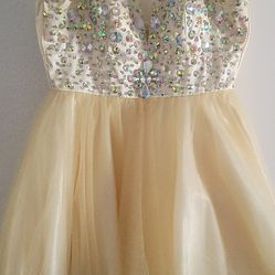 Dress, Party Dress, Homecoming   Short Dress, Cocktail  Dress, High School, Gold Dress