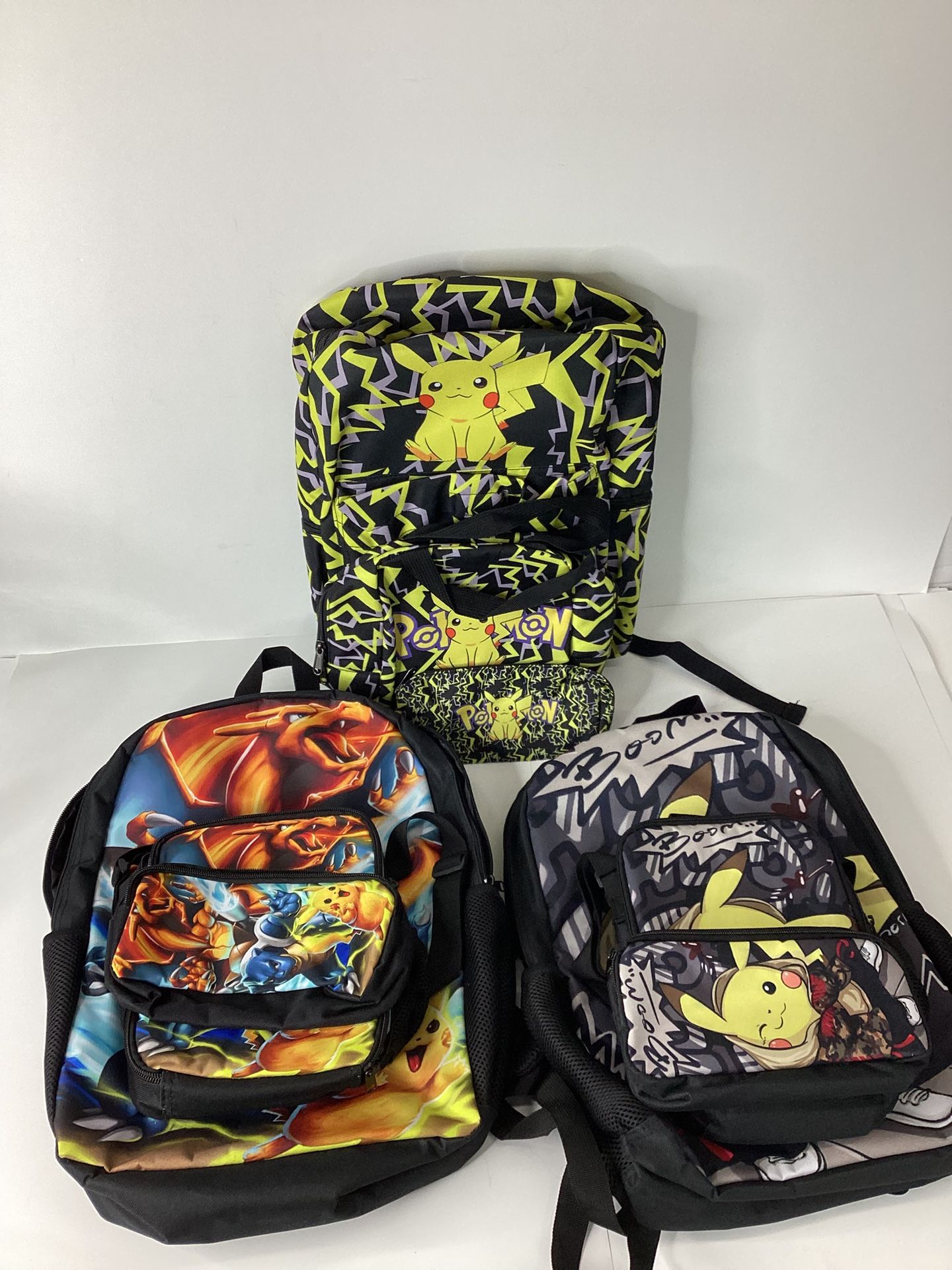 Pokémon Pikachu Backpack Sets - Backpack, Lunch Box & Pencil Case. - $20 EACH - YOU PICK - BRAND NEW
