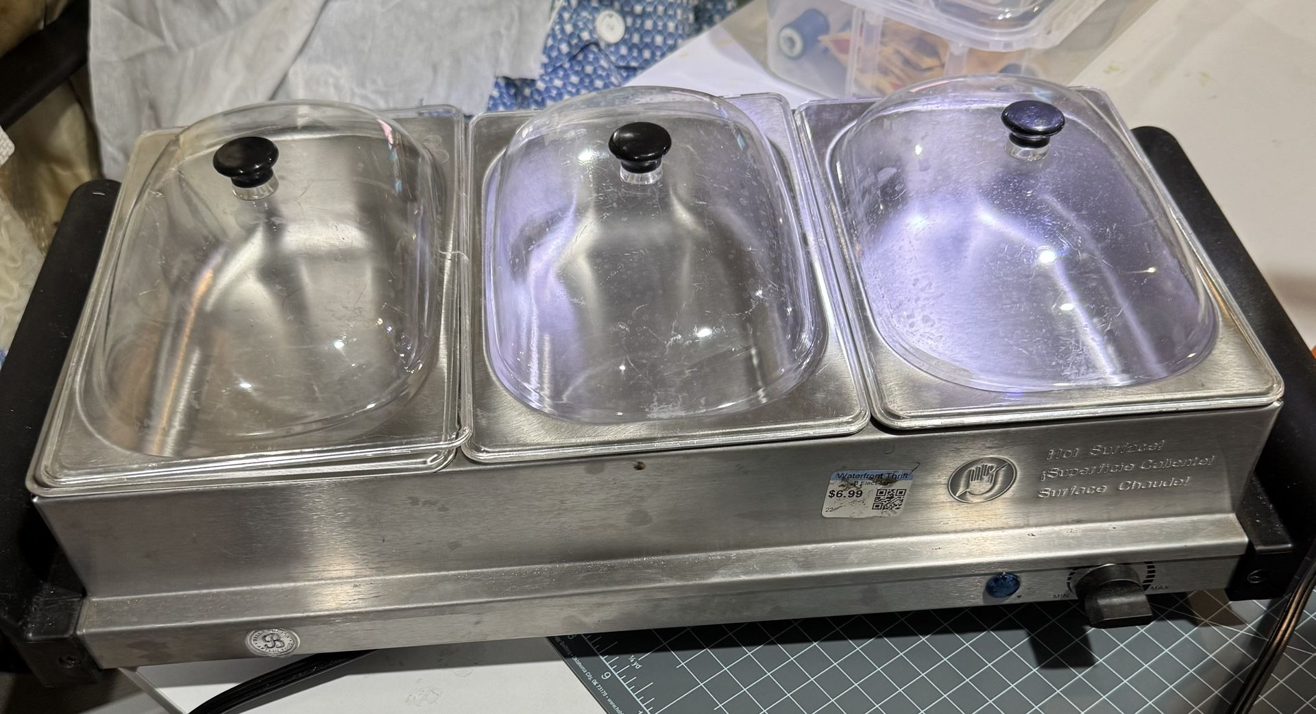 3 -pan Buffet Server