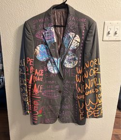 Snow Milk Painted Blazer