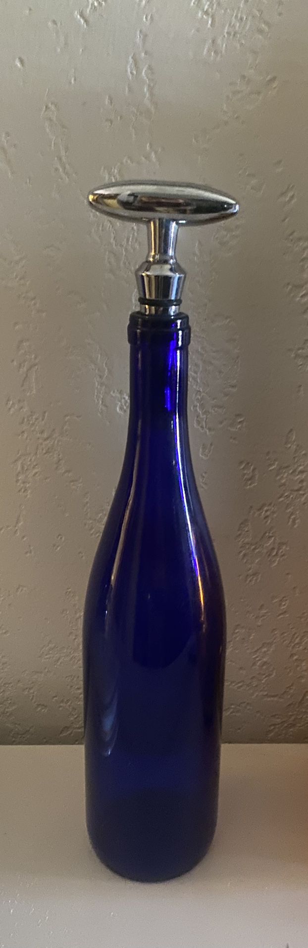 Mid Century Blue Bottle  Decanter