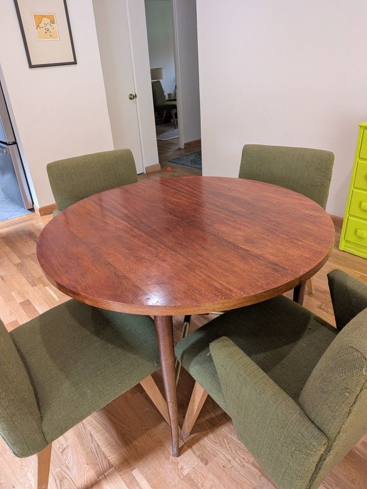 Mid Century Dining Table With Leaves