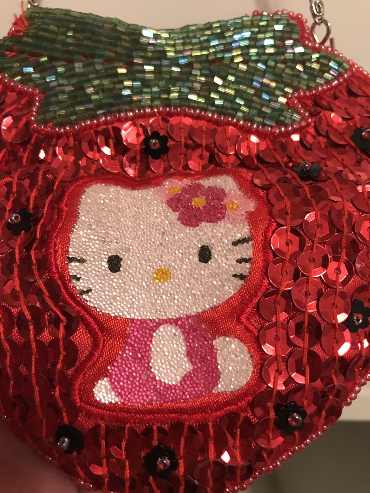 Rare Strawberry Hello Kitty Sequin Purse
