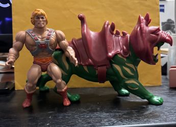 Vintage He-Man and Battlecat