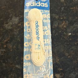 Vintage Adidas Originals Shoelaces Deadstock OG Cream Off-White New Old Stock