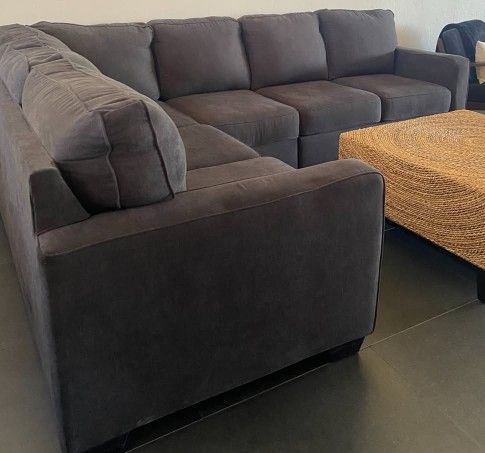 Beautiful Grey L Shape Sectional 