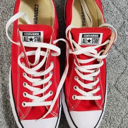 Converse Chuck Taylor All Star OX M9696 Red Size 13 Men Shoes, Sneakers, Box Included, Gently Used Twice