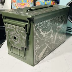 Western Theme Laser Engraved Ammo Can