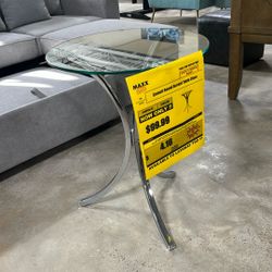 Round Accent Table Clear 