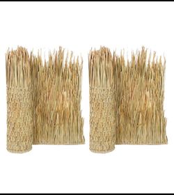 Set Of 2 New Open Box Forever Bamboo Eco-Friendly Mexican Thatch Rolls, 35” × 8’