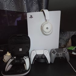 Whole PS5 Disk Edition (With Steelseries Headphones and 3 Modded Controllers)