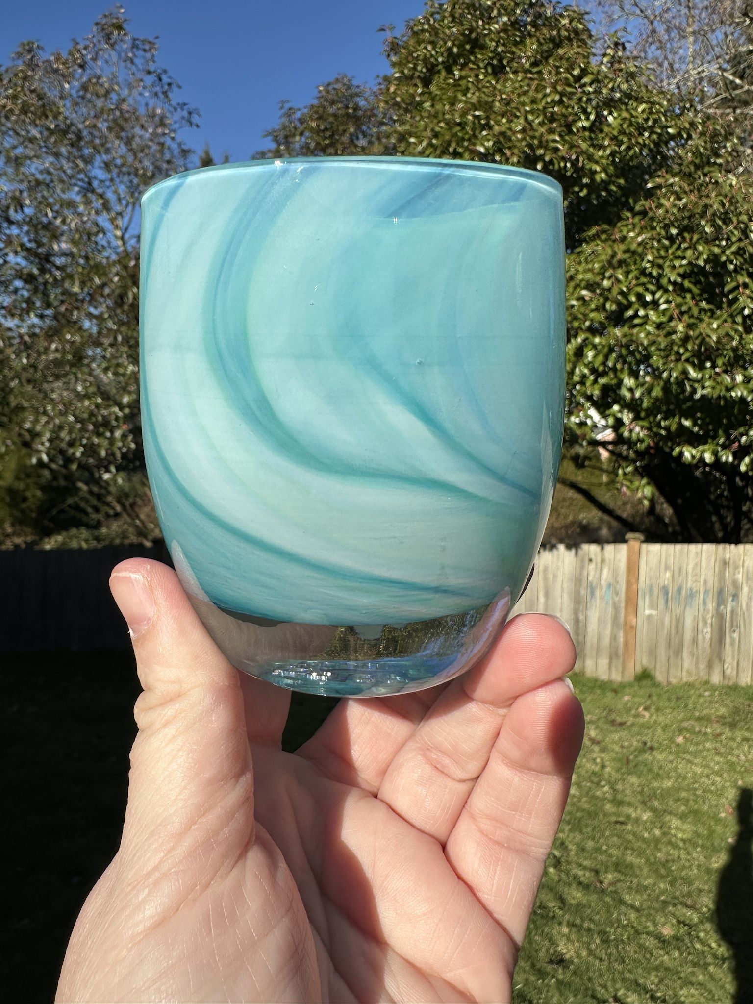 Glassybaby On Base Swirl Candle Holder