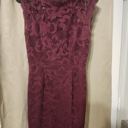 New Medium Lace Burgandy Dress