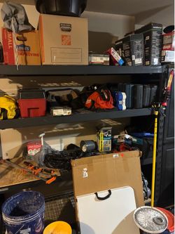 Garage storage shelves.