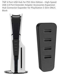 New PS5 4 Port USB Hub Game Extender