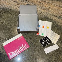 Vintage Datalife Verbatim 5.25” Floppy Disk Storage Case Empty + Labels
