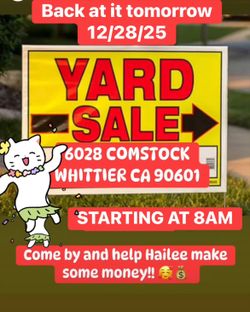 Yard Sale Continues!