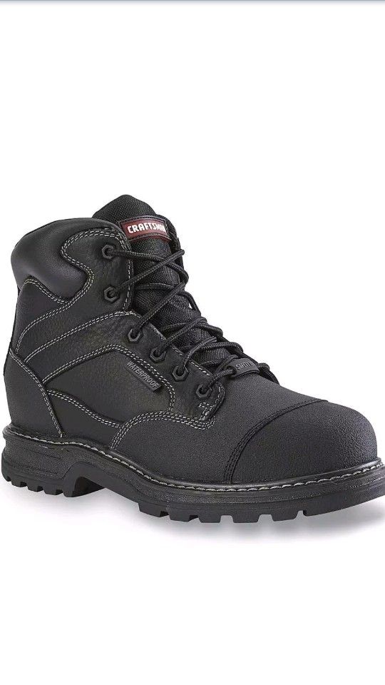 MENS WORK BOOTS CRAFTSMAN STEEL TOE WATERPROOF SLIP OIL NEW ALL