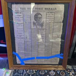 The New York Herald Lincoln Assassination Wall Display (Reprint).